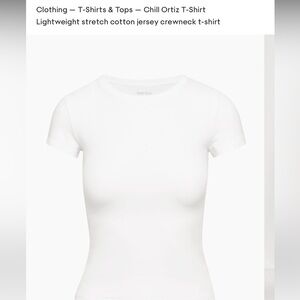 TNA lightweight stretch cotton jersey crewneck t-shirt, M